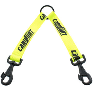 ACCOUPLE CANIHUNT HUNTER 2 CHIENS POLYESTER PLATE 25 CM LARGEUR 25 mm JAUNE