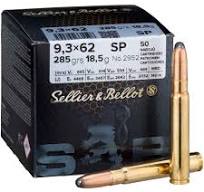 9,3 x 62 MUNITIONS Soft point 18.5Gr SELLIER BELLOT X 50