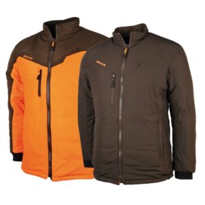 VESTE REVERSIBLIE ORANGE/MARRON