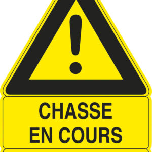 PANNEAU CHASSE EN COURS TRIANGULAIRE
