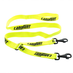 LAISSE CANIHUNT HUNTER COUPLEUR PLATE 150 CM POLYESTER LARGEUR 30 mm JAUNE