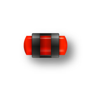 GUIDON FLUO ROUGE AJOURE M3 D3.5 L8