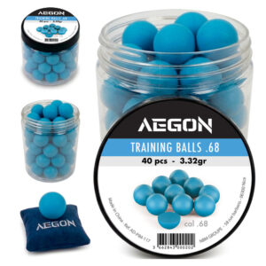 40 Billes entrainement bleues ou oranges selon arrivage cal.68