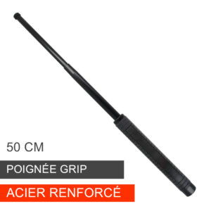 Matraque télescopique Police 50 cm acier renforcé