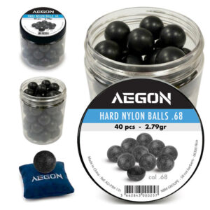 40 Billes nylon durcies cal.68
