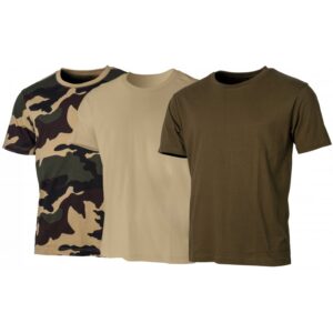 LOT DE 3 TEE-SHIRT BEIGE/KAKI/CAMO