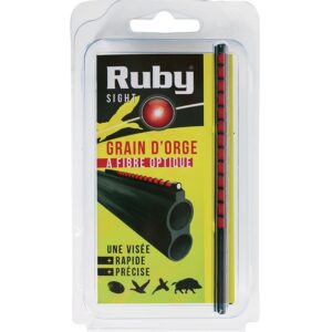 GUIDON RUBY GRAIN D'ORGE FIBRE OPTIQUE ROUGE 120MM